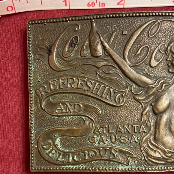 Tiffany Vintage Coca-Cola Artistic Bronze Belt Buckle - Picture 5 of 6